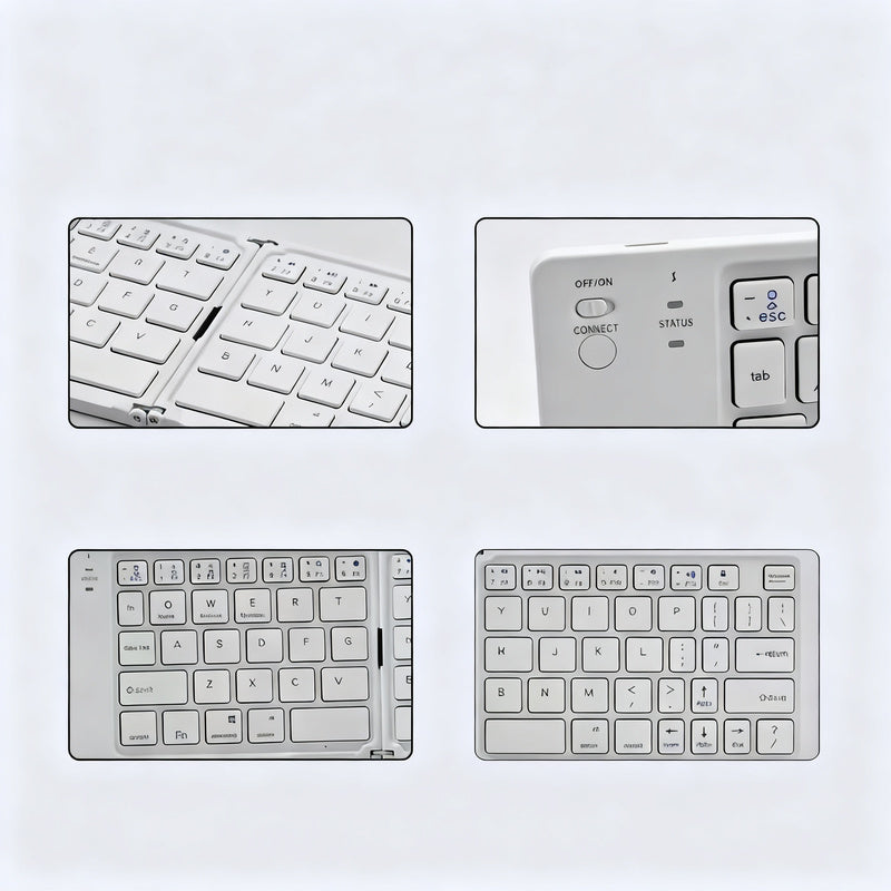 Bluetooth folding keyboard, portable and water-resistant