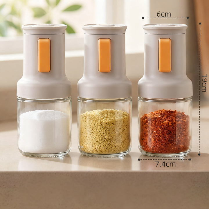 Dosage spice shaker with pressure valve, 350 ml