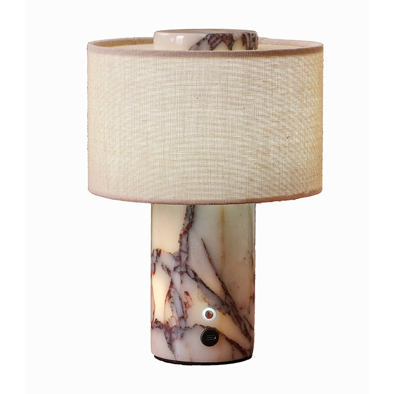 Marble table lamp model 1011, rechargeable or mains-powered