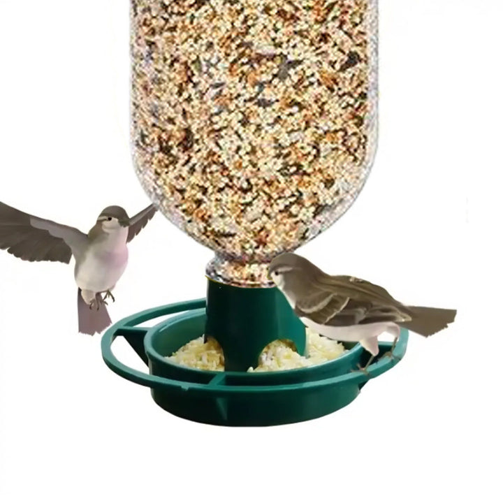 Plastic bird feeder station for bottle lift