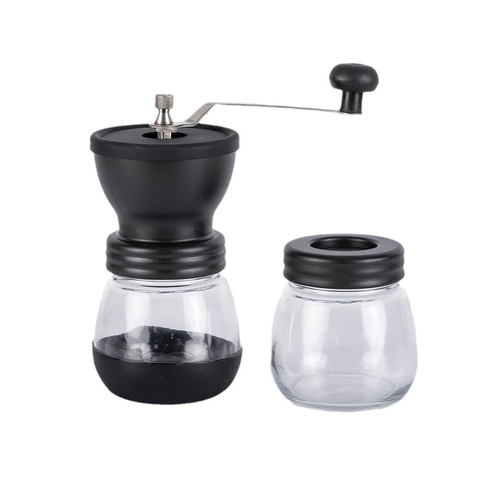 Glass hand coffee grinder, modern design