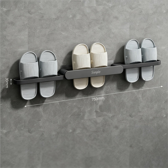 Wall-mounted shoe shelf without drilling