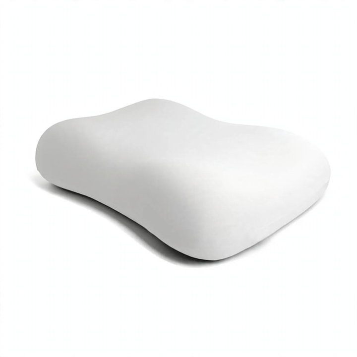 Memory foam neck support pillow with ice crystal cover