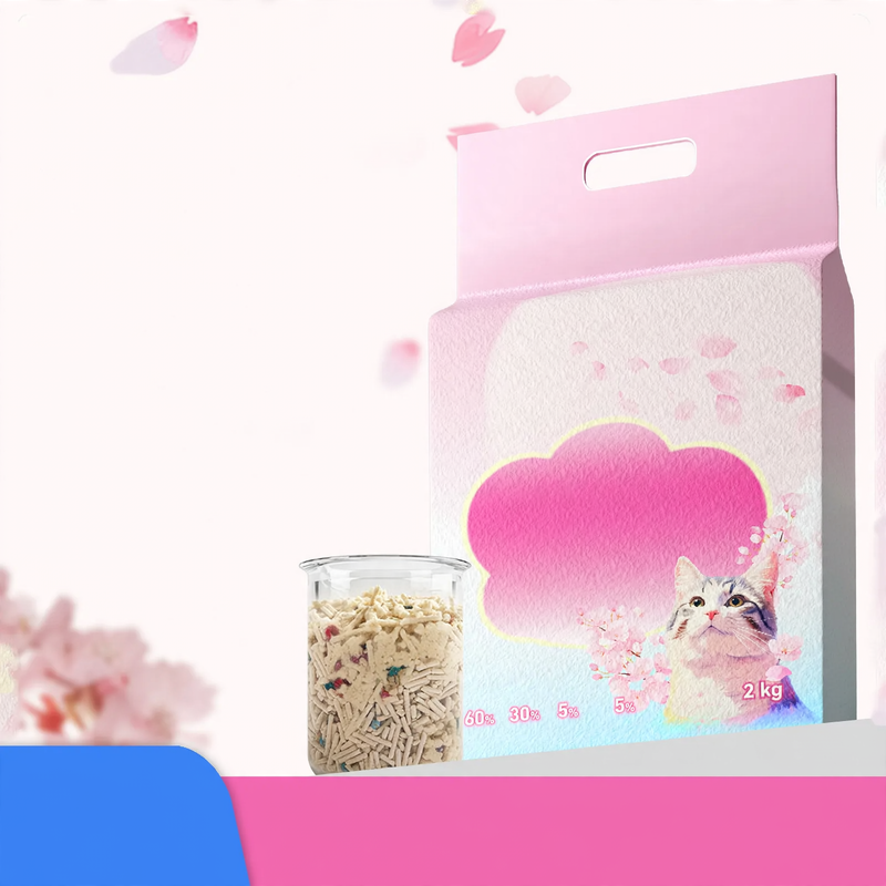 Tofu cat litter with bentonite mixture