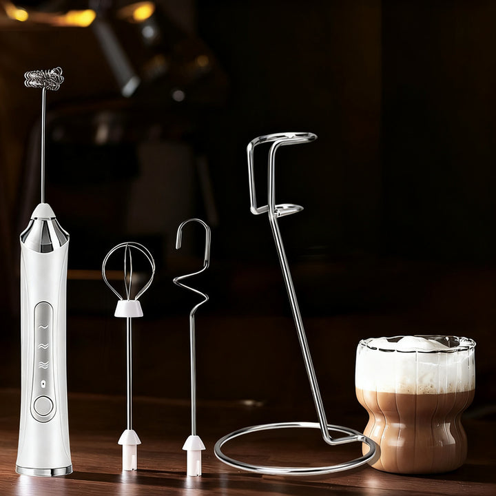 Electric milk frother, USB-C, multiple functions