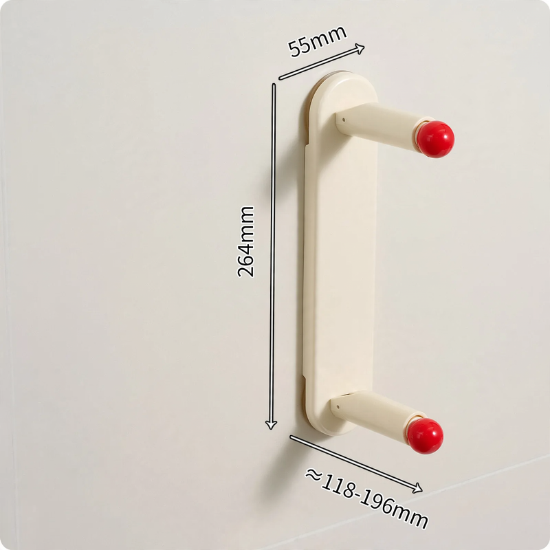 Wall-mounted laundry hanger, extendable, no drilling