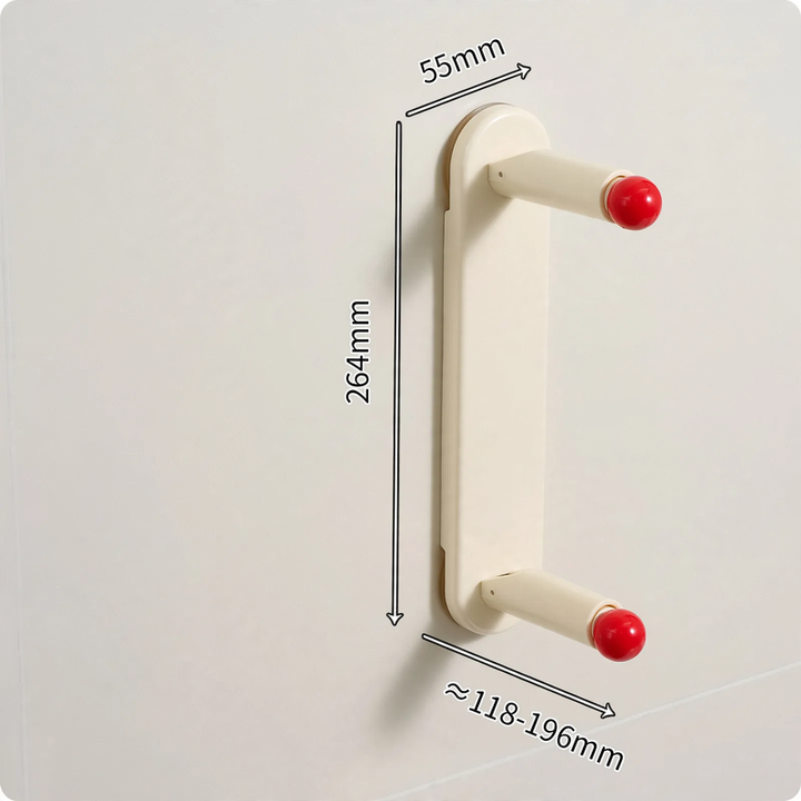 Wall-mounted laundry hanger, extendable, no drilling