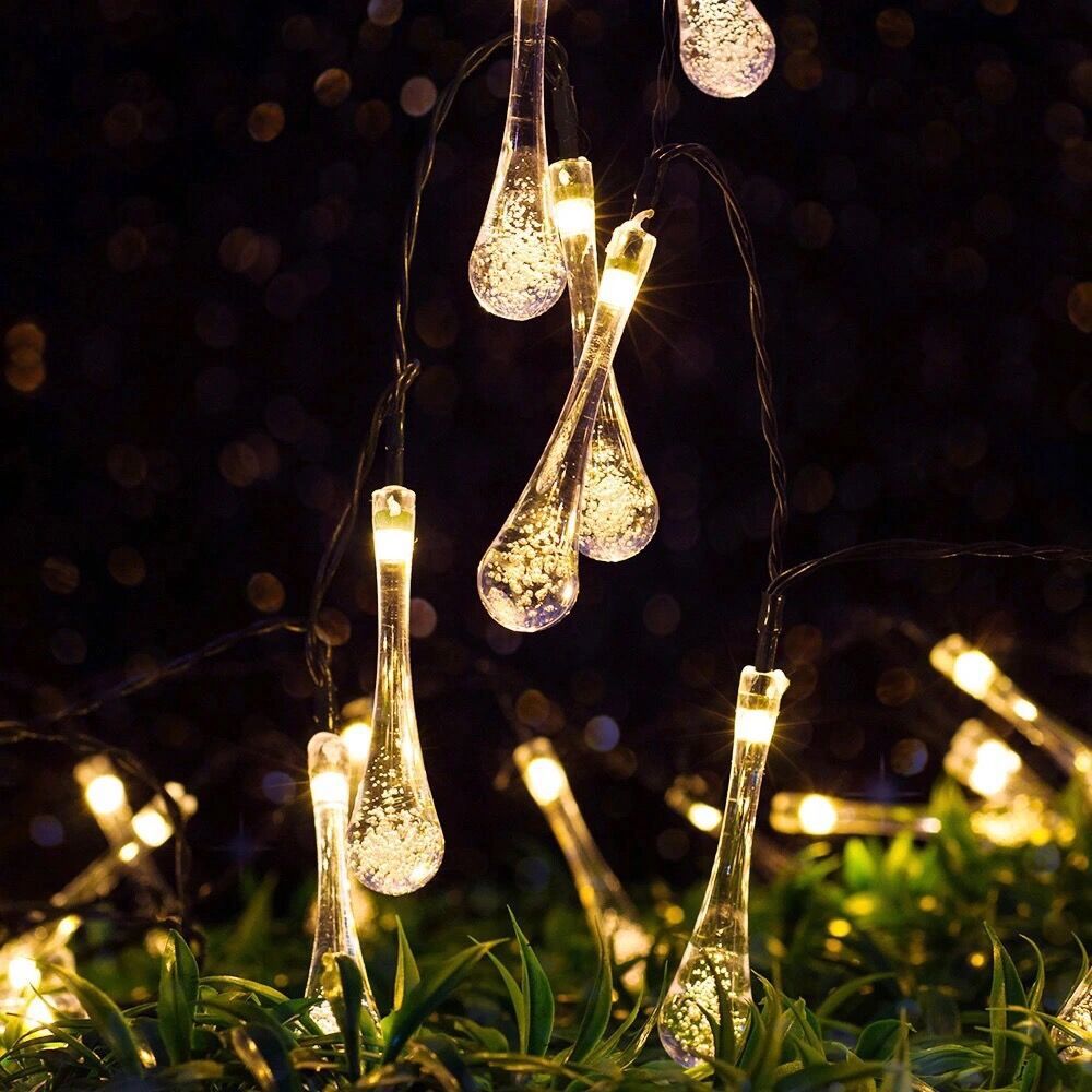Solar string lights with stars and balls, 3.5 m