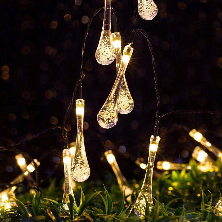 Solar string lights with stars and balls, 3.5 m