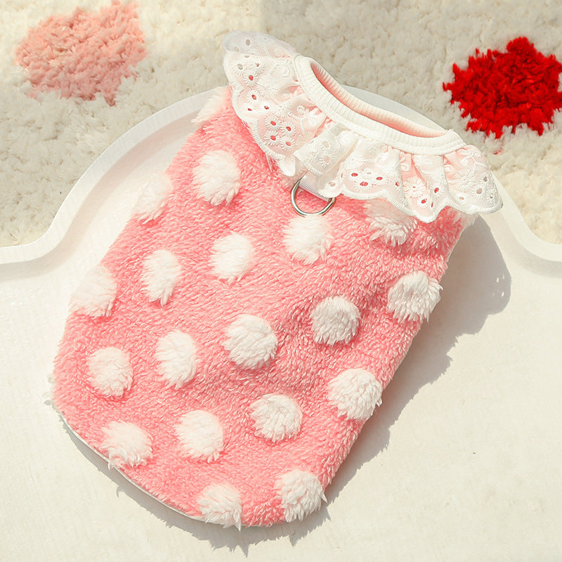 Dog vest with floral pattern, princess style