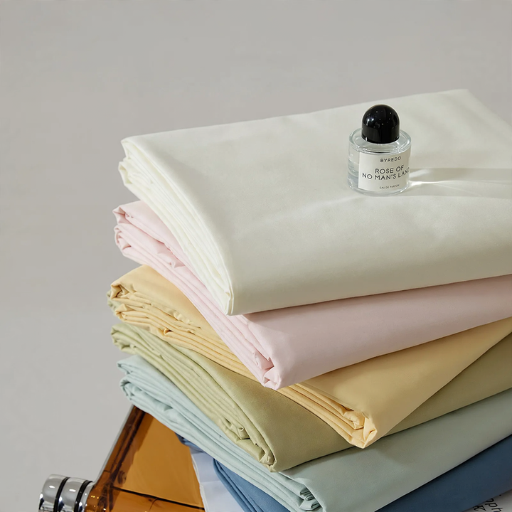 Cotton bed linen with a brushed surface