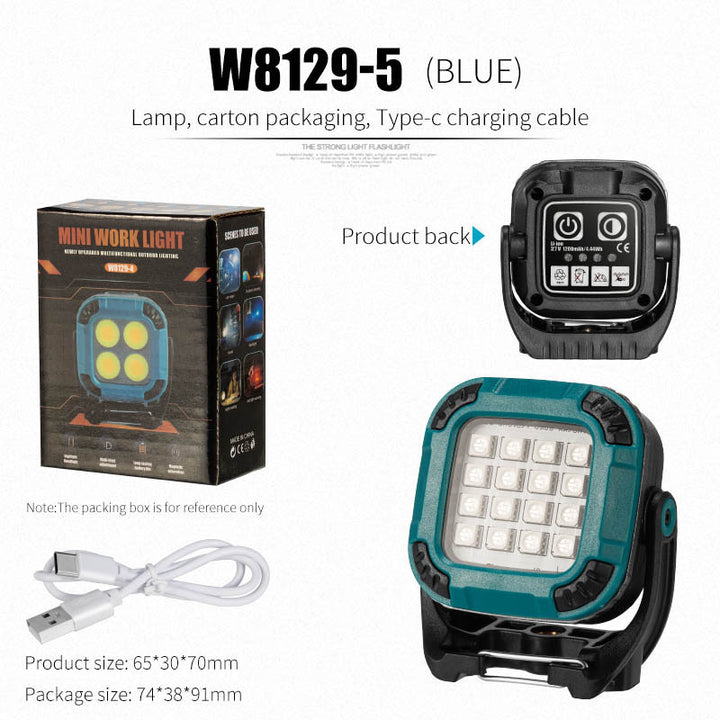 Mini camping lamp with LED and keychain