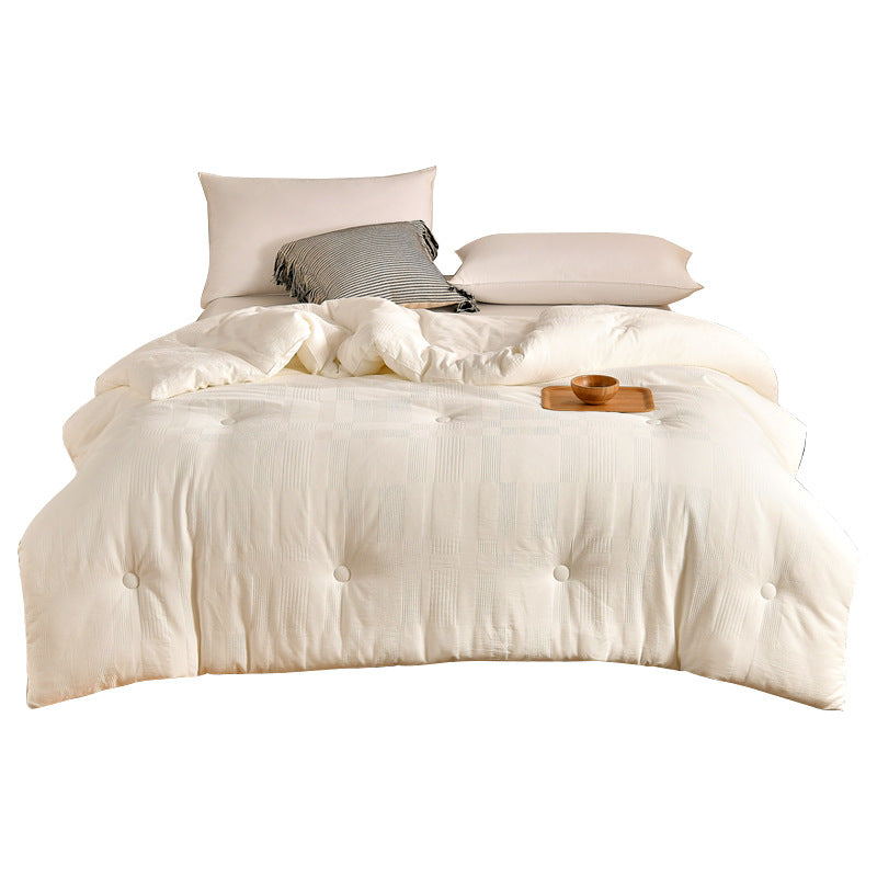 Cotton bedspread with soy fiber filling