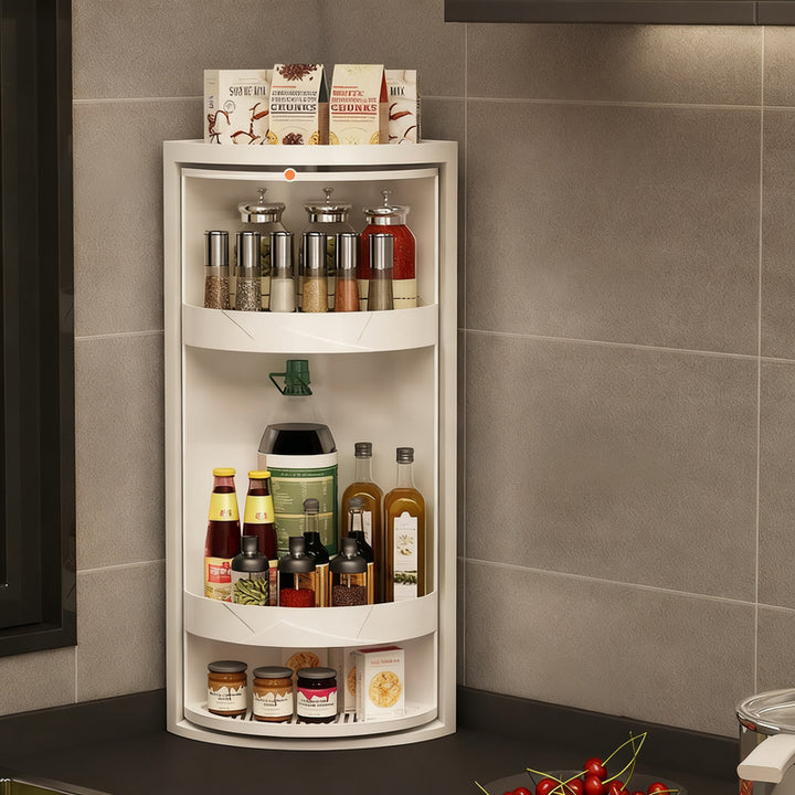 Rotatable spice rack made of plastic