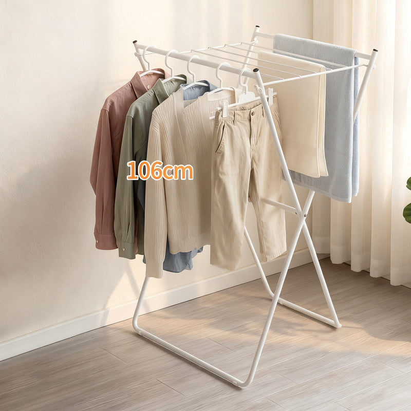 Foldable drying rack, double-layered, for balcony