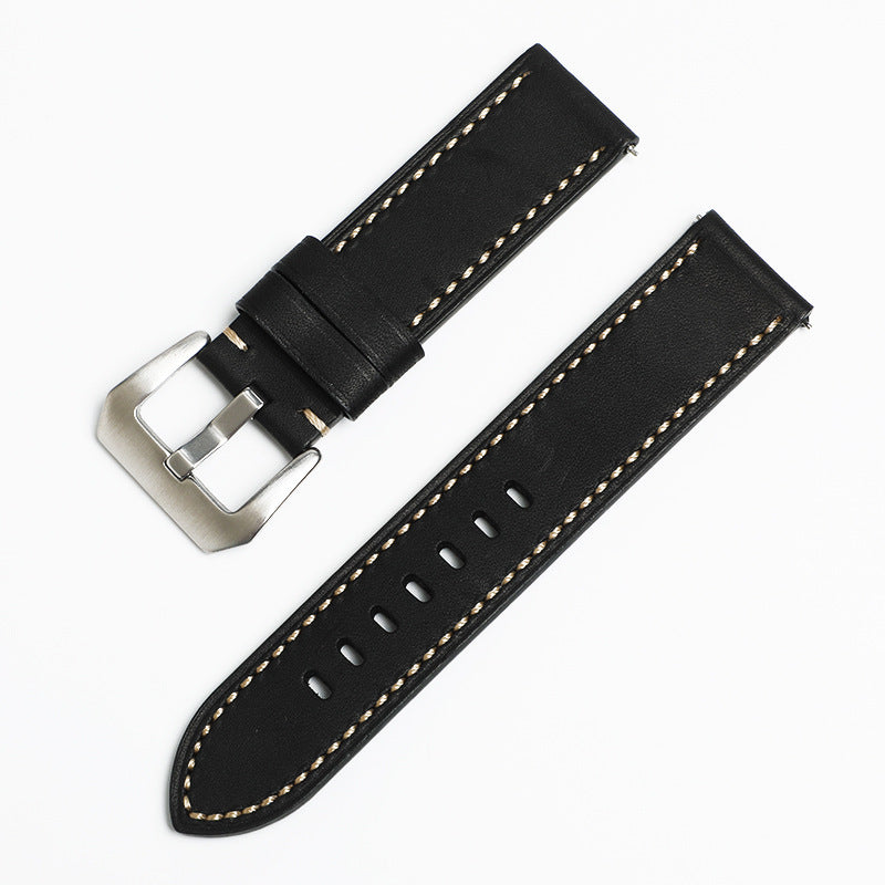 Vintage leather watch strap made of cowhide