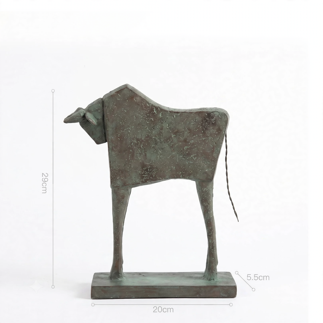 Animal sculpture made of resin, horse or cattle