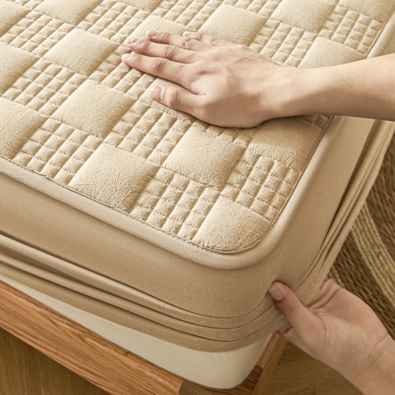 Waterproof cotton fitted sheet with padding