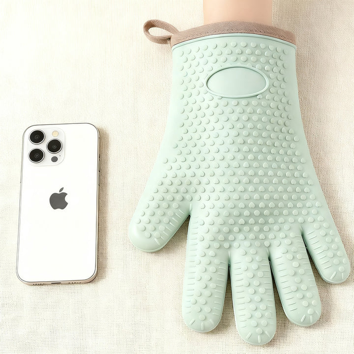 Silicone oven gloves, non-slip, various thicknesses