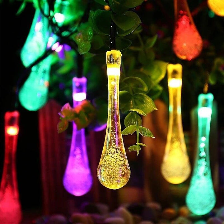 Solar string lights with stars and balls, 3.5 m