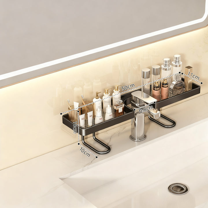 Bathroom shelf for sink without drilling