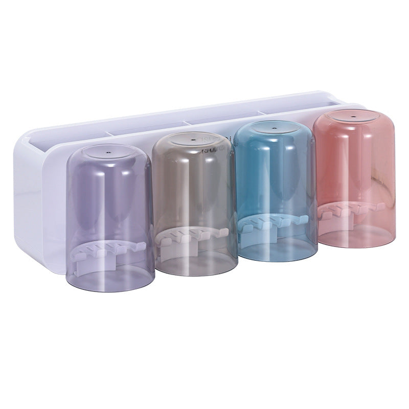 Toothbrush organizer, wall mountable, no drilling