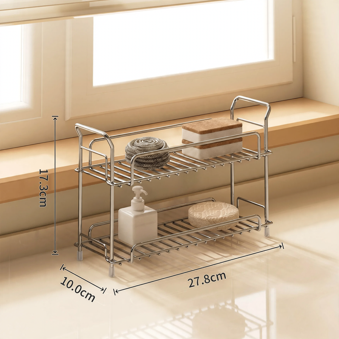 Draining rack for kitchen towels and sponges