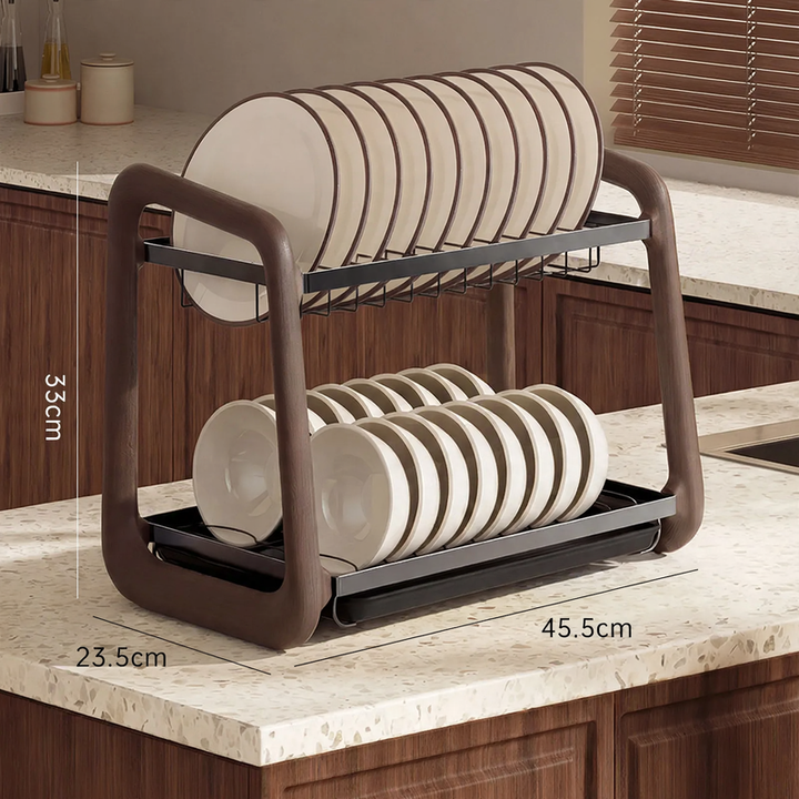 Plastic dish rack with cover