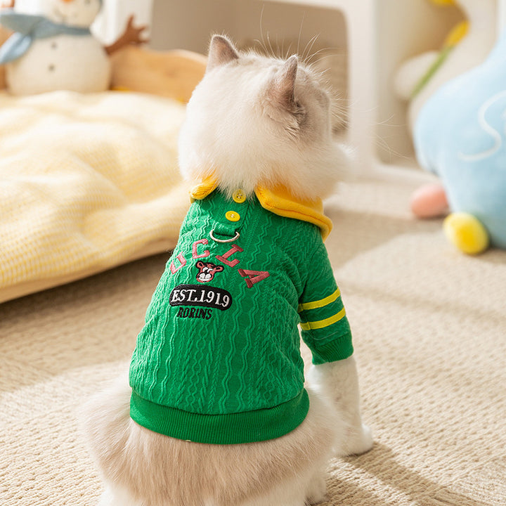 Knitted sweater for cats and small dogs