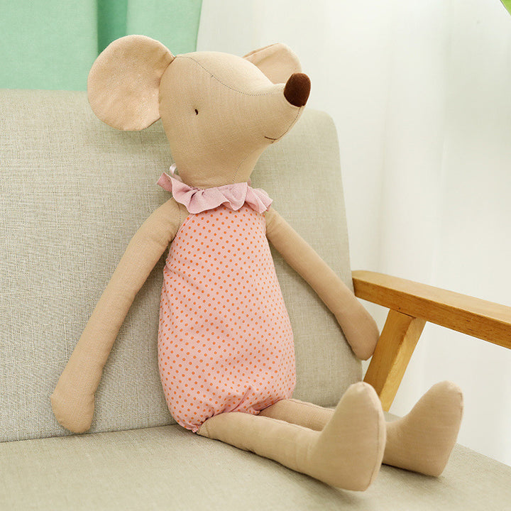 Plush mouse with clothing, 35–60 cm, Polyester