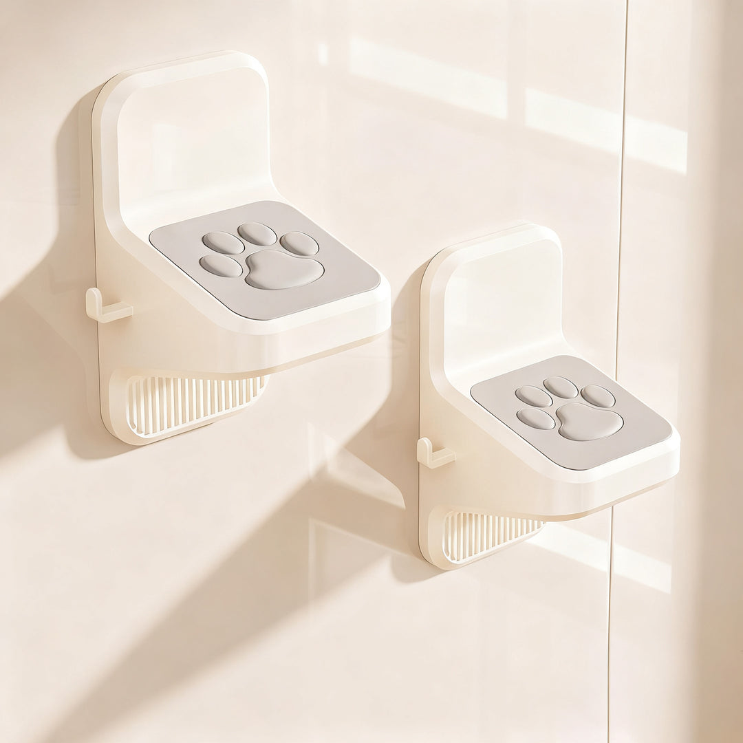 Wall-mounted foot pedal for the bathroom