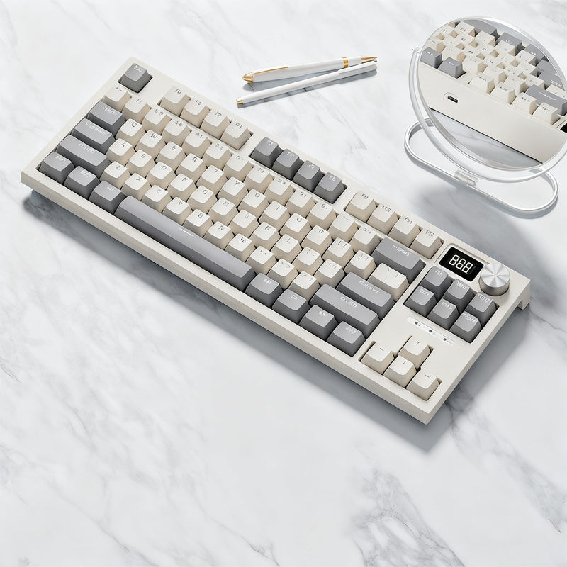Wired gaming keyboard with mechanical switches