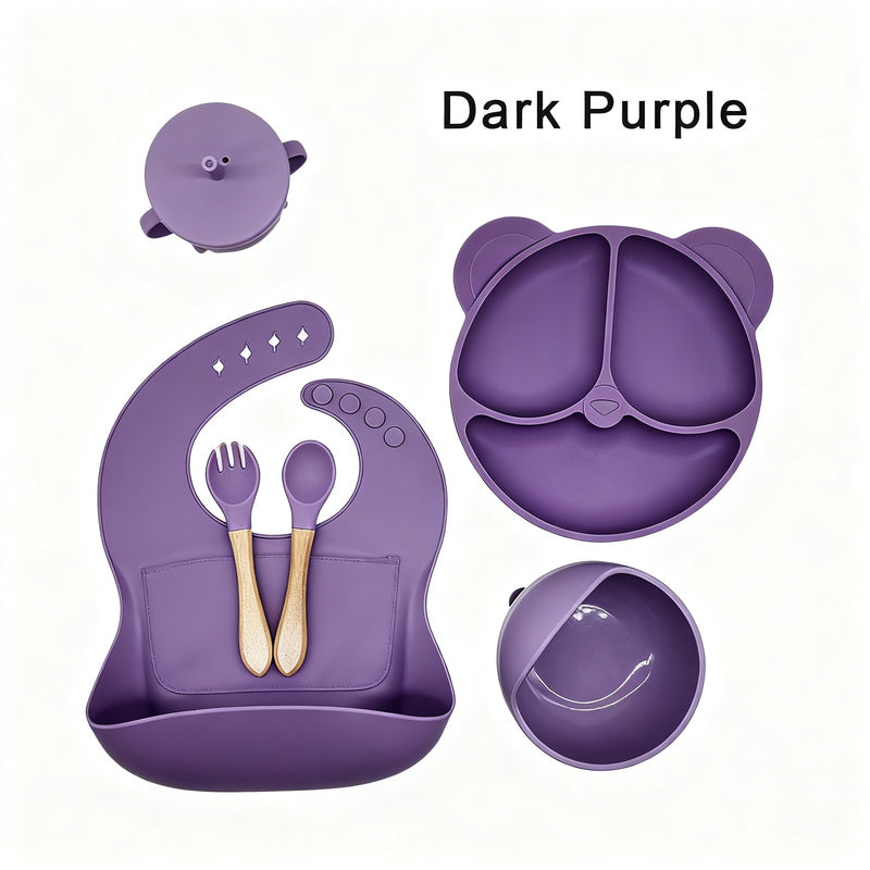 Silicone children's dish set, 6 pieces