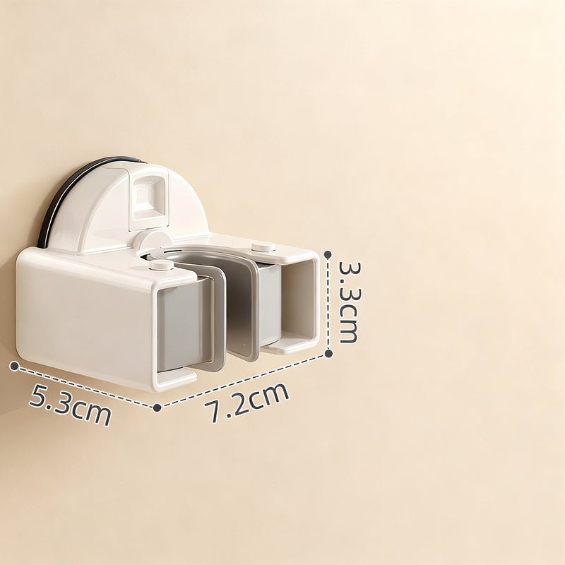 Suction cup holder for brooms and mops