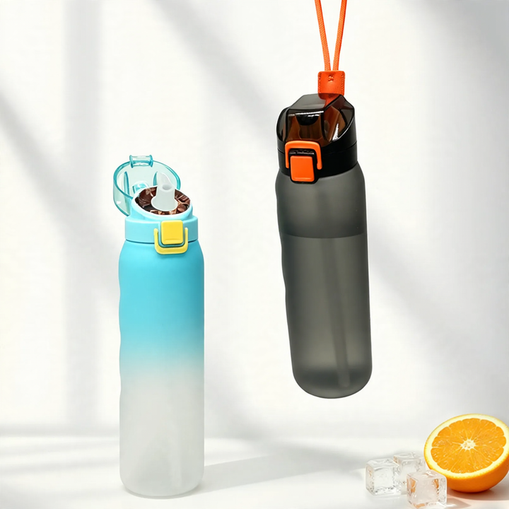 Tritan water bottle with aroma rings
