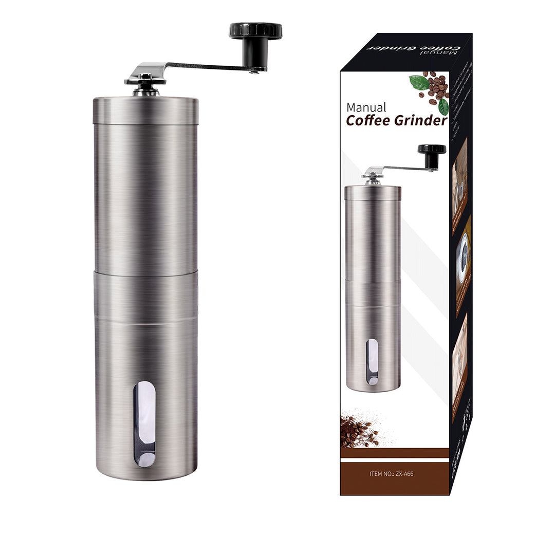 Hand coffee grinder made of stainless steel with ceramic grinding mechanism