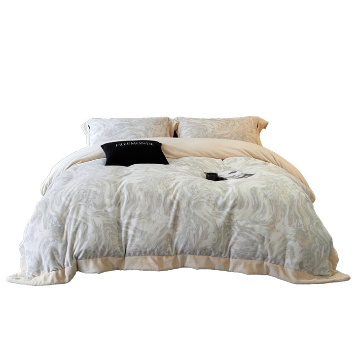 Milk fiber duvet cover set, 4-piece, winter