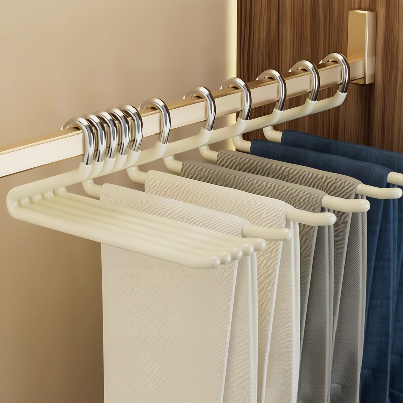 Stainless steel pant hangers, non-slip