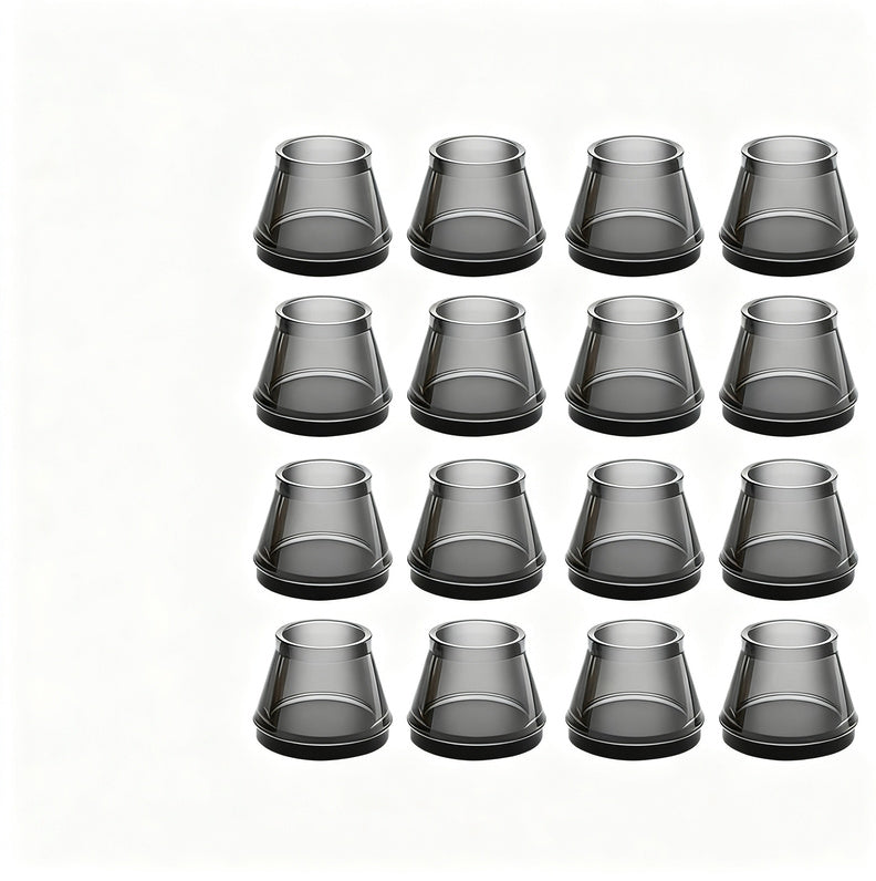 Silicone chair glides and furniture feet, round