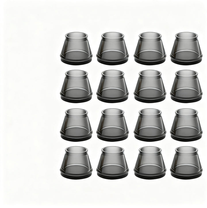 Silicone chair glides and furniture feet, round