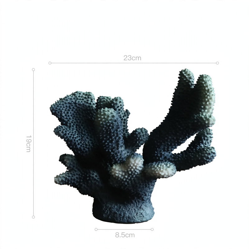 Resin coral figure in Nordic style