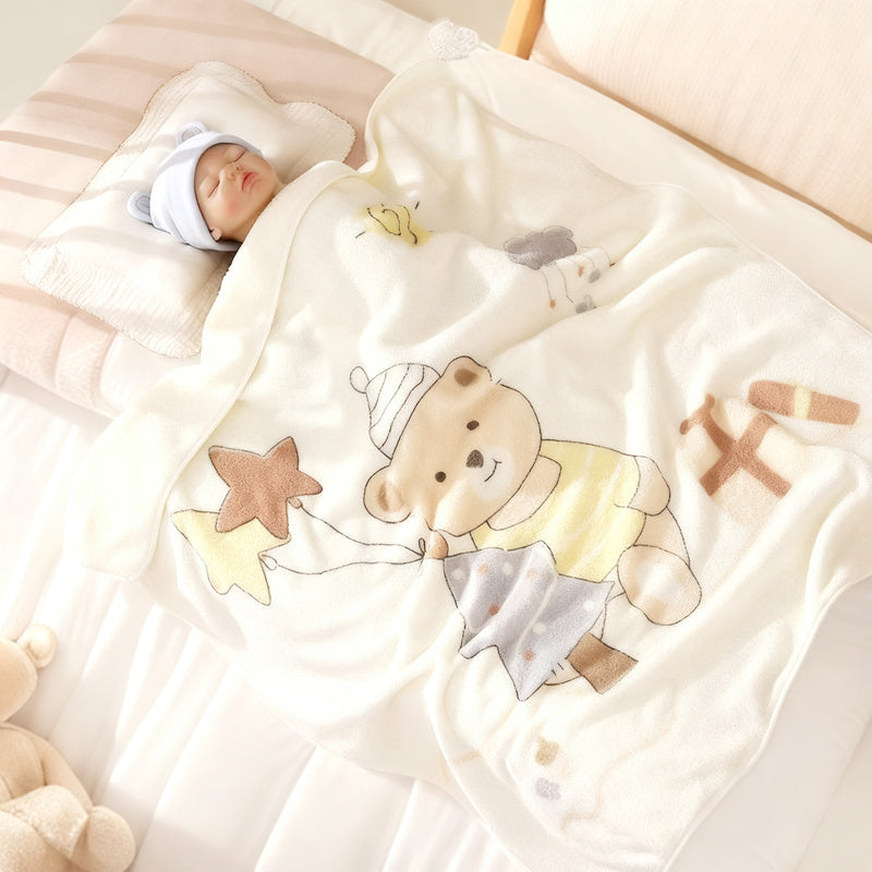 Baby blanket made of coral fleece, 80×80 cm
