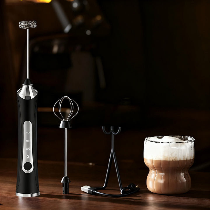 Electric milk frother, USB-C, multiple functions