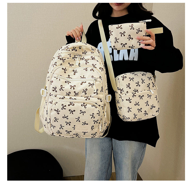 Nylon backpack, large capacity, modern design