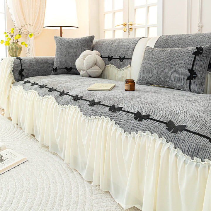 Chenille Sofa Throw, non-slip, various sizes