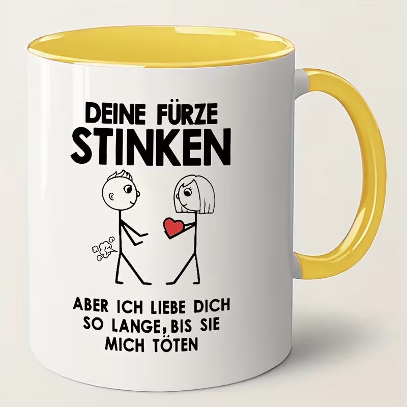 Ceramic mug with design, 301–400 ml