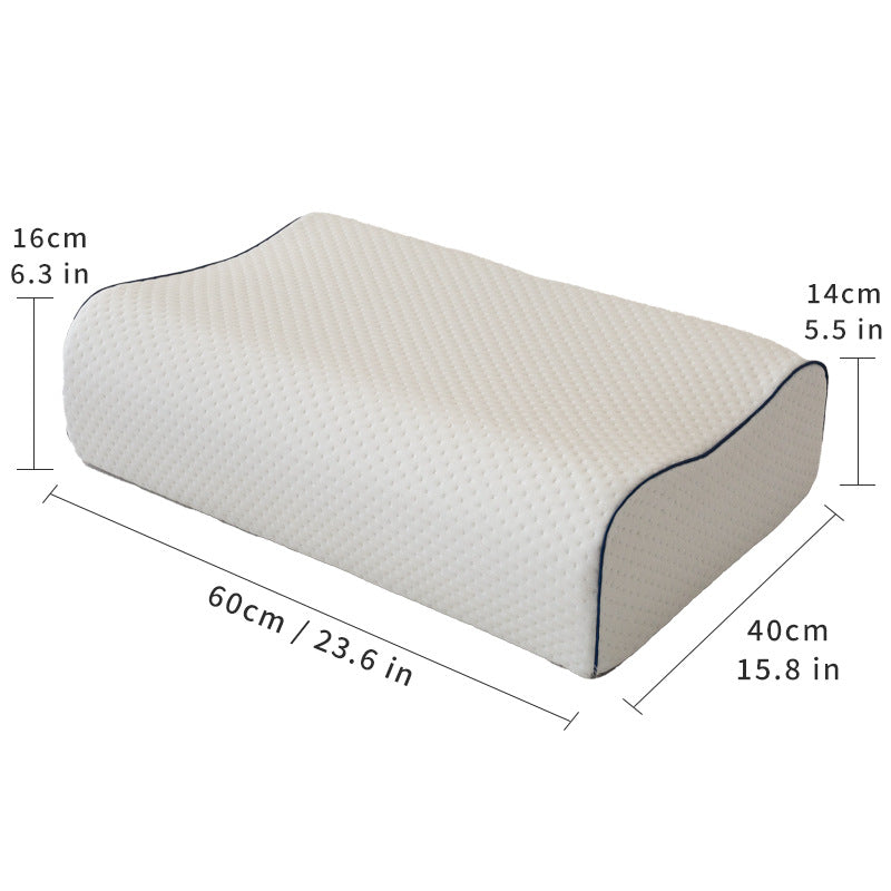 Neck support pillow made of memory foam, wave profile