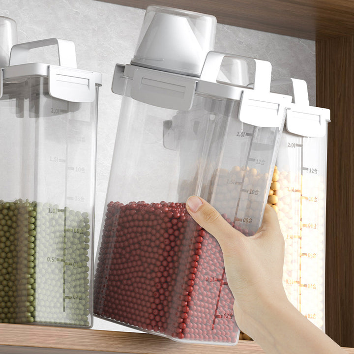 Plastic storage container with lid, airtight