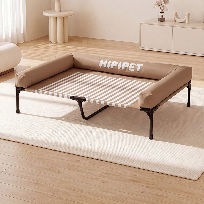 Dog bed with backrest, washable, all seasons