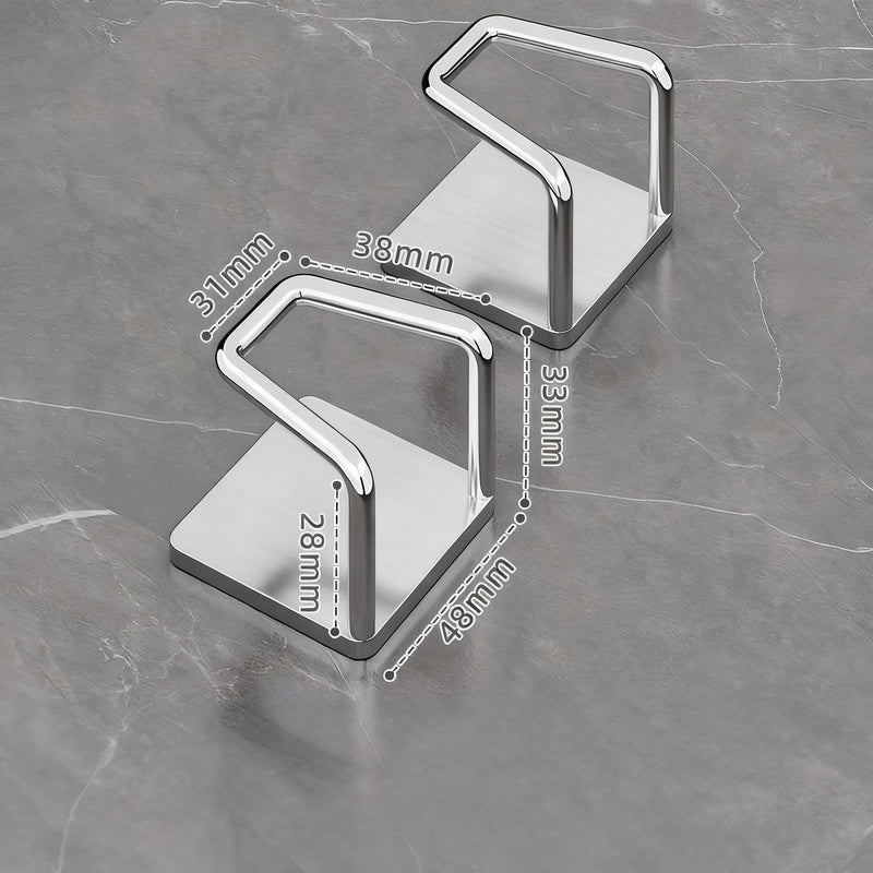 Stainless steel wall hooks without drilling, set of 6/8